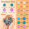 420Pcs 14 Style Transparent Spray Painted Crackle Glass Beads Strands CCG-TA0002-04-14