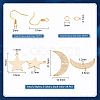 Unicraftale DIY Moon & Star Dangle Earring Making Kit DIY-UN0004-31-3