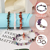 Fashewelry 5Pcs 5 Style Natural Mixed Stone Chip Beads Stretch Bracelets for Women BJEW-FW0001-03-12