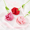 Fingerinspire 3Pcs 3 Colors Cotton Knitting Artificial Flower AJEW-FG0001-80-6