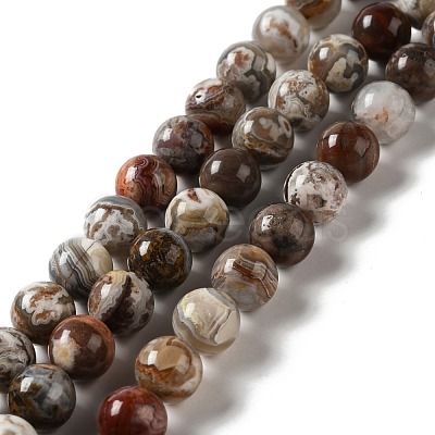 Natural Mexican Lace Agate Beads Strands G-E578-02C-1