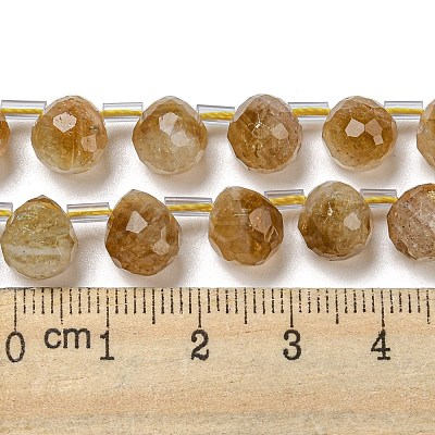 Natural Yellow Quartz Beads Strands G-H297-B10-02-1