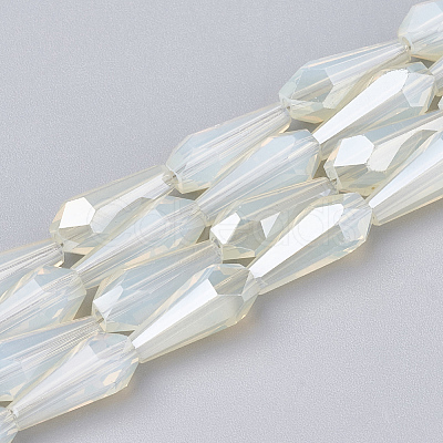 Electroplate Glass Beads Strands X-EGLA-T008-12M-1