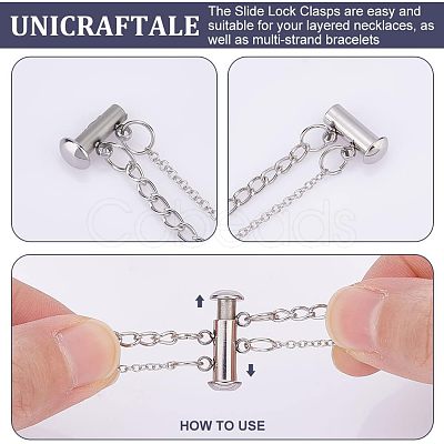 Unicraftale 304 Stainless Steel Clasps Sets STAS-UN0010-94P-1