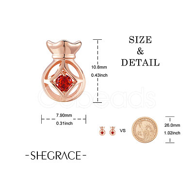 SHEGRACE Brass Stud Earrings JE732A-1