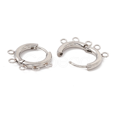 Tarnish Resistant 304 Stainless Steel Hoop Earring Findings STAS-D183-01P-1