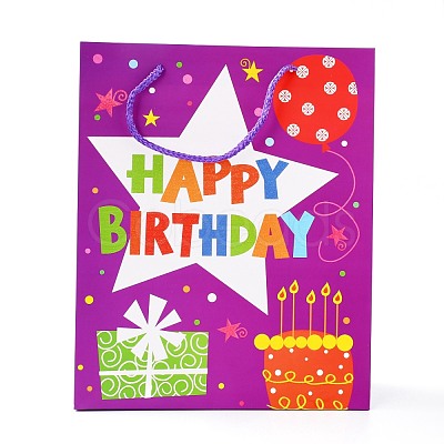 Birthday Theme Rectangle Paper Bags CARB-E004-03C-1