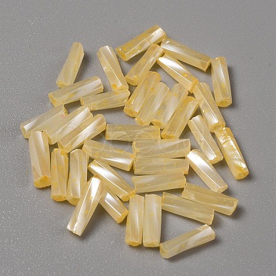 Opaque Colours Glass Twist Bugle Beads GLAA-WH0039-08G-1