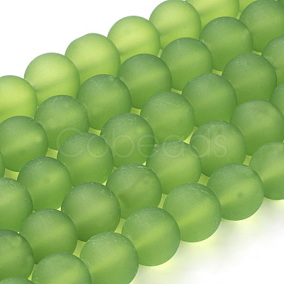 Transparent Glass Bead Strands GLAA-S031-8mm-34-1