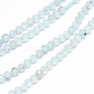 Natural Blue Topaz Beads Strands X-G-G914-2mm-12-1