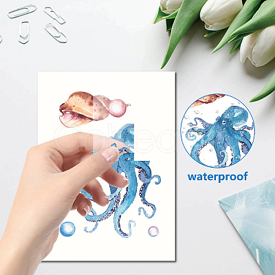 8 Sheets 8 Styles PVC Waterproof Wall Stickers DIY-WH0345-051-1