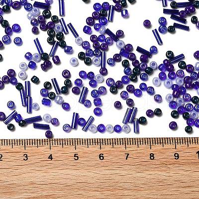 Opaque & Transparent Inside Colours Glass Seed Beads SEED-F004-02G-1