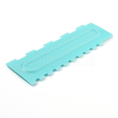 Plastic Baking Edge Dough Scraper and Cutter Pastry Spatulas AJEW-P077-07-1