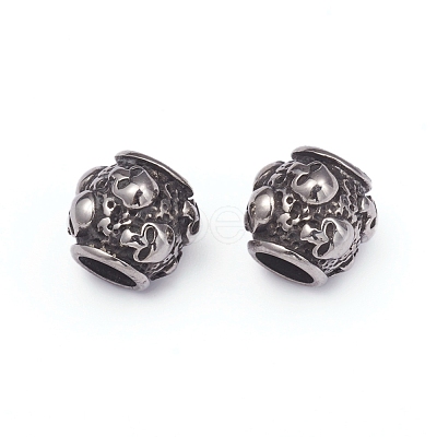 Halloween 304 Stainless Steel European Beads STAS-G220-42AS-1