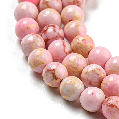 Synthetic Imperial Jasper Dyed Beads Strands G-D077-A01-02L-1