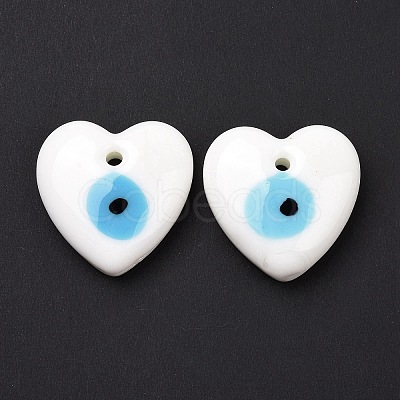 Handmade Evil Eye Lampwork Pendants LAMP-O018-01D-1