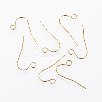 Ion Plating(IP) 304 Stainless Steel Earring Hooks X-STAS-E145-08G-1