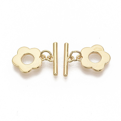 Brass Toggle Clasps X-KK-T051-23G-NF-1