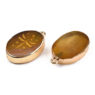 Natural Agate Pendants G-N326-153D-1