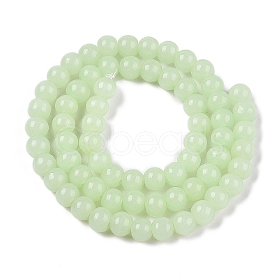 Imitation Jade Glass Beads Strands GLAA-T032-J6mm-03-1