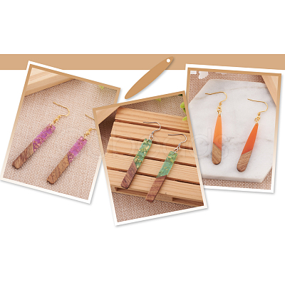 DIY Rectangle & Teardrop Dangle Earrings Making Kit DIY-TA0008-94-1