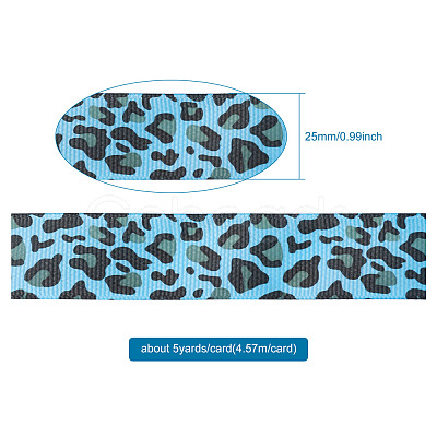 Leopard Printed Grosgrain Ribbons OCOR-TA0001-22A-1