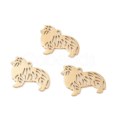 304 Stainless Steel Dog Pendants STAS-N090-JN854-G-1