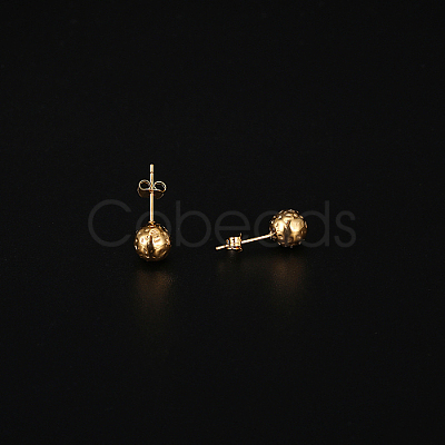 304 Stainless Steel Round Ball Stud Earrings for Women GN4839-1