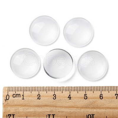 Transparent Glass Cabochons X-GGLA-R026-20mm-1