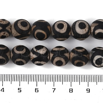 Tibetan Style dZi Beads G-K166-02-12mm-L3-01-1