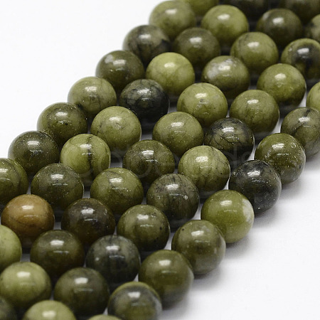Natural Chinese Jade Beads Strands G-F363-10mm-1
