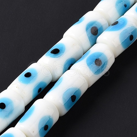 Handmade Evil Eye Lampwork Beads Strands LAMP-F027-01F-1