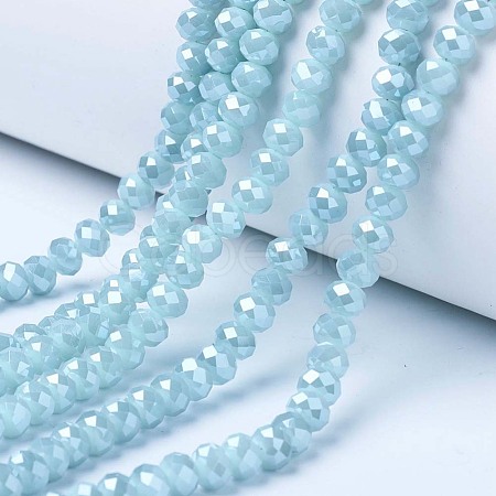 Electroplate Glass Beads Strands X-EGLA-A034-P8mm-A04-1