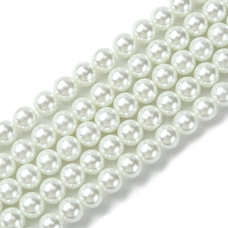 Eco-Friendly  Dyed Glass Pearl Round Beads Strands HY-A002-8mm-RB001-1