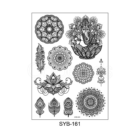 Mandala Pattern Vintage Removable Temporary Water Proof Tattoos Paper Stickers MAND-PW0001-15E-1