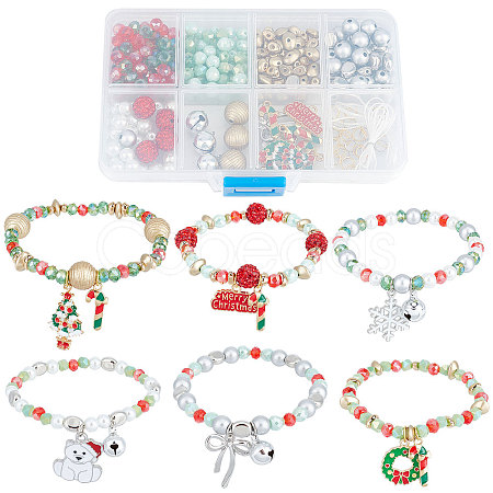 SUNNYCLUE DIY Christmas Bracelet Making Kit BJEW-SC0001-07-1