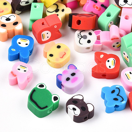 Handmade Polymer Clay Beads CLAY-S093-20-1-1