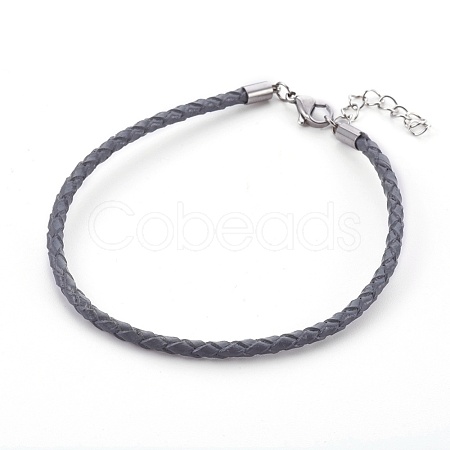 Braided Leather Cord Bracelet Making MAK-L018-05A-1