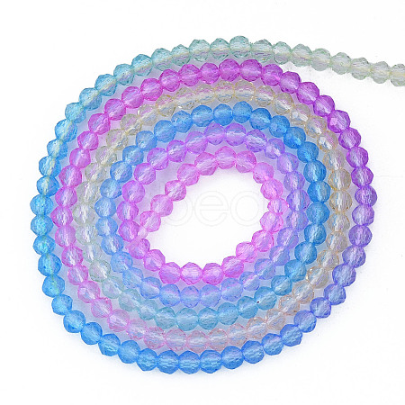 Transparent Glass Beads Strands GLAA-N041-009-08-1
