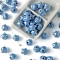 UV Plating Iridescence Opaque Resin Beads, Star, Light Sky Blue, 15x14mm