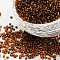 12/0 Glass Seed Beads, Silver Lined Round Hole, Round, Brown, 12/0, 2mm, Hole: 1mm, about 3333pcs/50g, 50g/bag, 18bags/2pounds