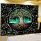 Polyester Wall Hanging Tapestry, for Bedroom Living Room Decoration, Rectangle, Tree of Life, 1000x750mm