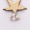 Alloy Decorate, with ABS Beads & Rhinestone, Garment Accessories, Cadmium Free & Lead Free, Flower, Light Gold, White, 20x20mm