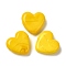 Handmade Lampwork Beads, Heart, Yellow, 20x20x7mm, Hole: 1.2~1.5mm