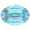 Preciosa&reg MAXIMA Crystal Fancy Stones, Czech Crystal, 435 12 601 Oval, Dura Foiling, Aqua Bohemica, 14x10mm