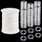 PandaHall Elite 1 Roll Nylon Thread, with 100Pcs Acrylic Linking Rings, Mixed Color, 1.5mm, about 100 yards/roll