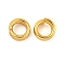 Brass Split Rings, Double Loops Jump Rings, Real 18K Gold Plated, 4x2mm, Inner Diameter: 3mm, Single Wire: 0.7mm, 270pcs/20g