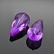 Transparent Acrylic Beads, Faceted, Teardrop, Orchid, 21x11mm, Hole: 2mm, about 395pcs/500g