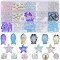 SUNNYCLUE 230pcs 15 Style Transparent Spray Painted & Crackle & Electroplate & Imitation Pearl Glass Beads, Round & Fish & Bicone, Mixed Color, 6~15x6~15x5~6.5mm, Hole: 0.8~1.6mm