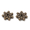 Alloy Spacer Beads, Cadmium Free & Lead Free, Flower, Antique Bronze, 9x2mm, Hole: 1.4mm, about 2777pcs/1000g